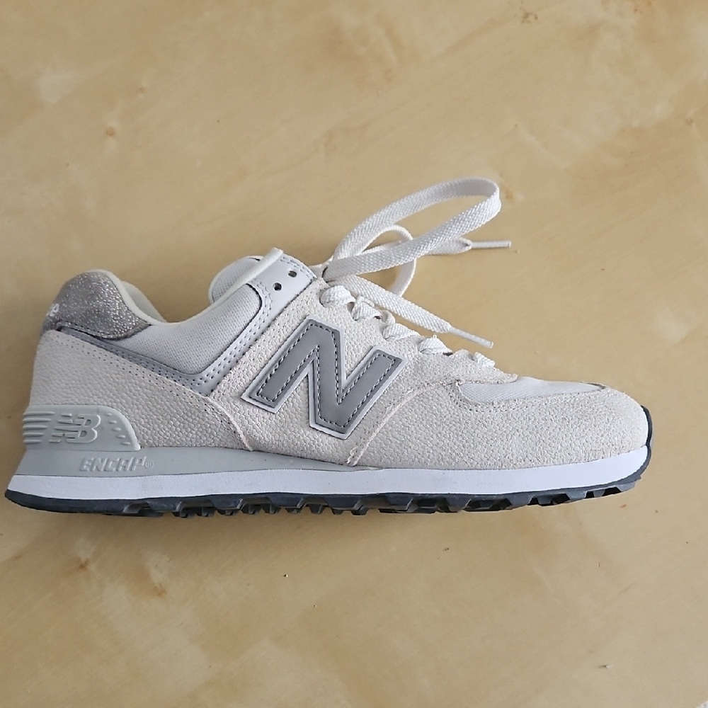New Balance Beige and Gray 574 Women's Sneakers